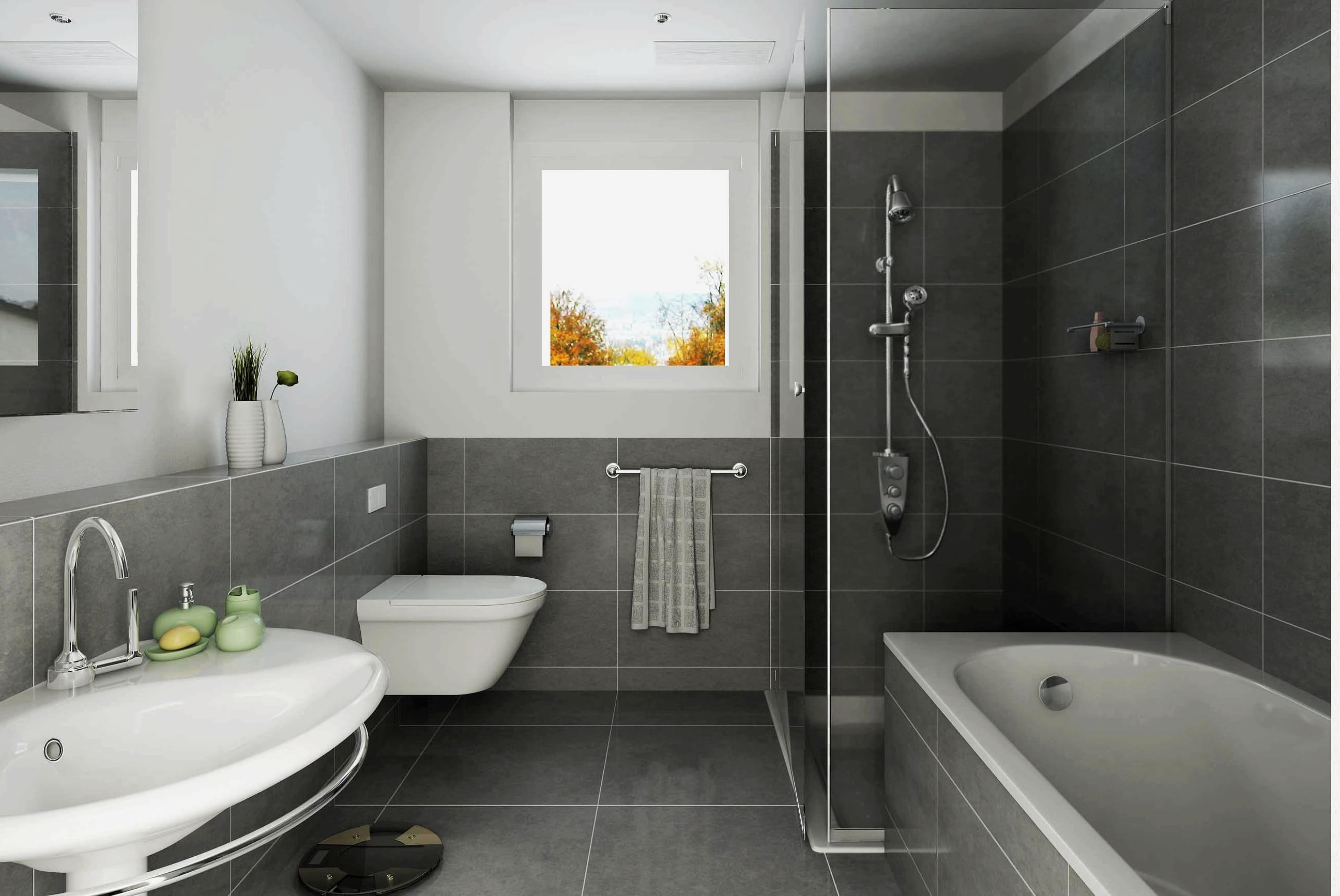 Dizajn kopalnice s prho