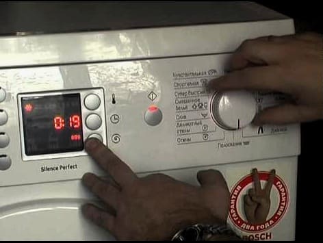 Napake pralnih strojev Bosch, oznake in rešitve